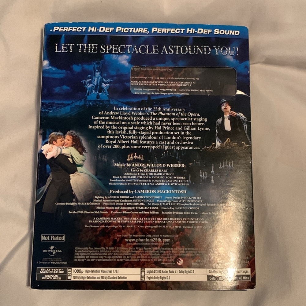 The Phantom of the Opera at The Royal Albert Hall Blue-Ray DVD 25th Anniversary - Picture 2 of 5